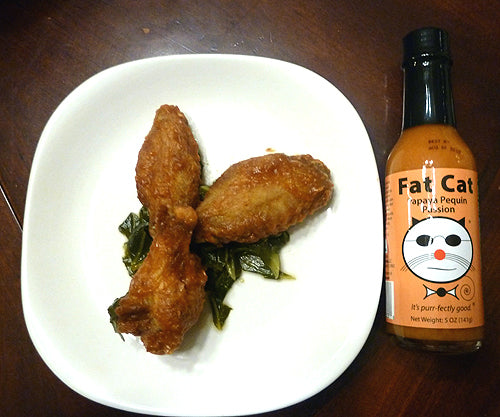Sweet and Spicy Papaya Pequin Wings