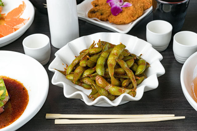 Spicy Teriyaki-Glazed Edamame