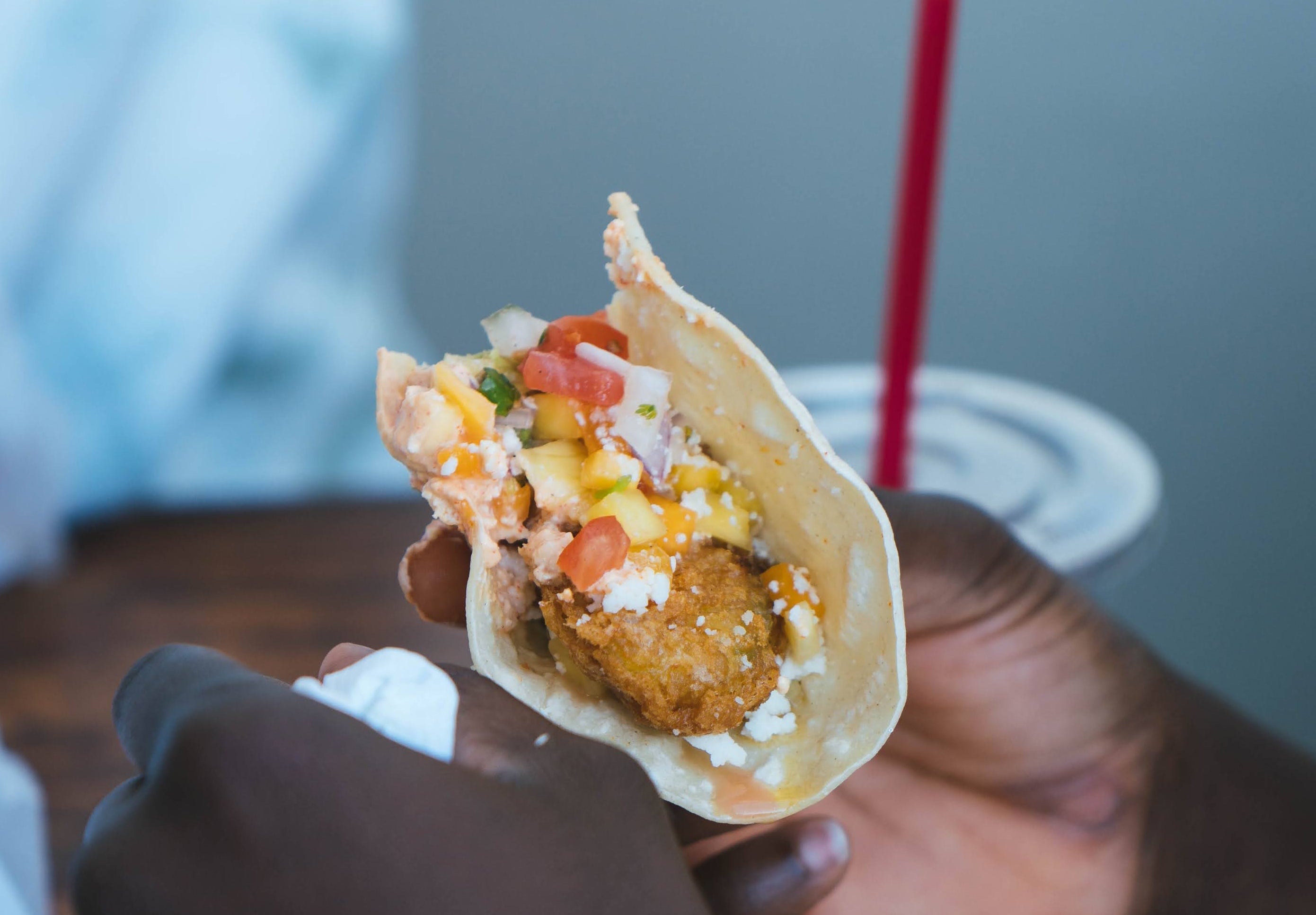 Ultimate Fried Fish Taco with Fat Cat Florida Sauce Citrus Datil Pepper Blend