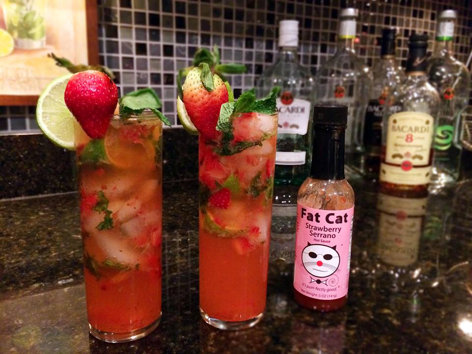 Fat Cat Strawberry Serrano Mojito