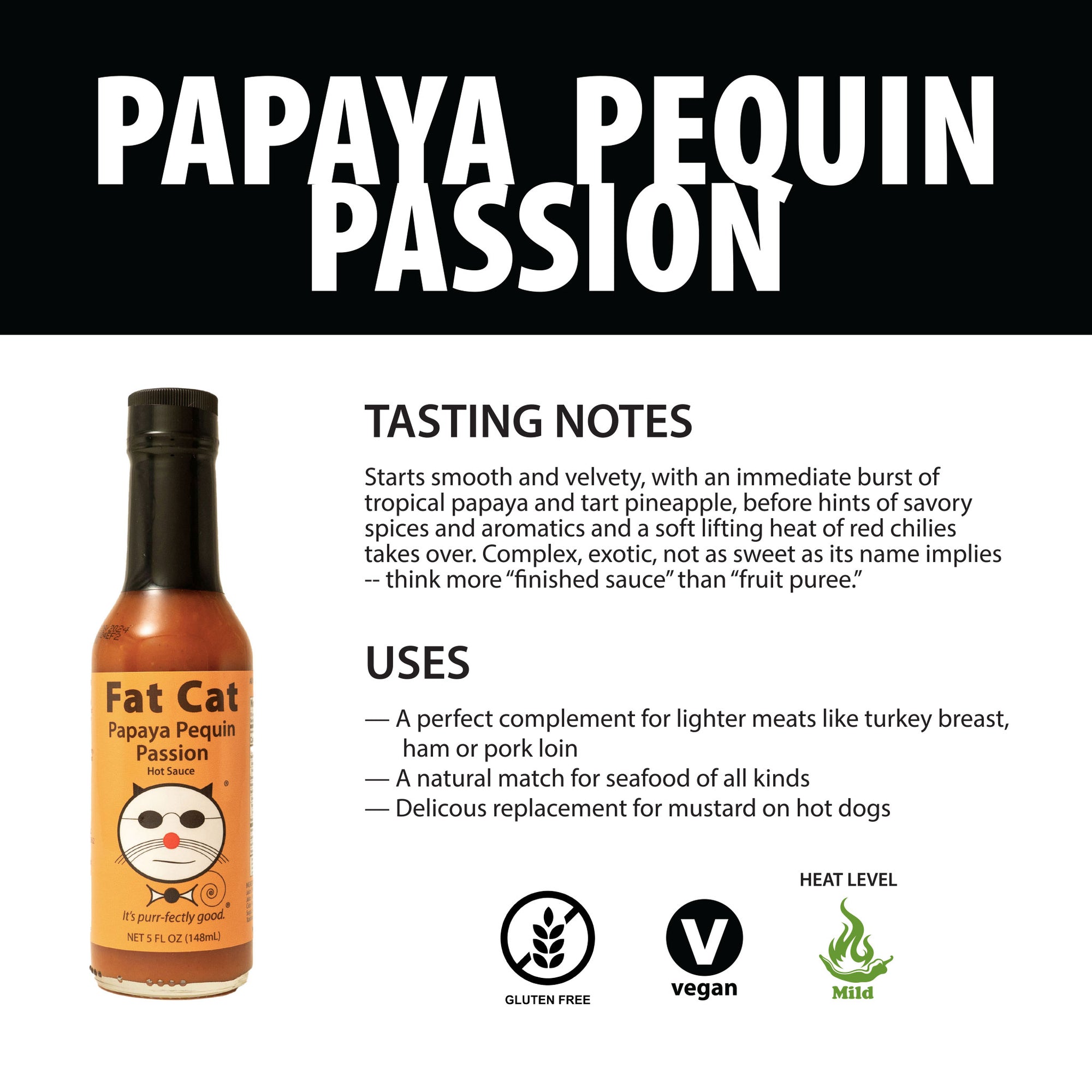 Fat-Cat-Gourmet-Papaya-Pequin-Passion-Savory-Fruit-Hot-Sauce-Tasting-Notes