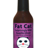 Bottle of Surprisingly Mild Guajillo Ghost Tex-Mex Hot Sauce and Marinade by Fat Cat on a white background