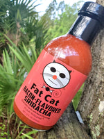Bacon-Flavored Sriracha Chili Garlic Sauce with Bacon Flavoring (Vegan) - Fat Cat Gourmet Hot Sauce & Specialty Condiments